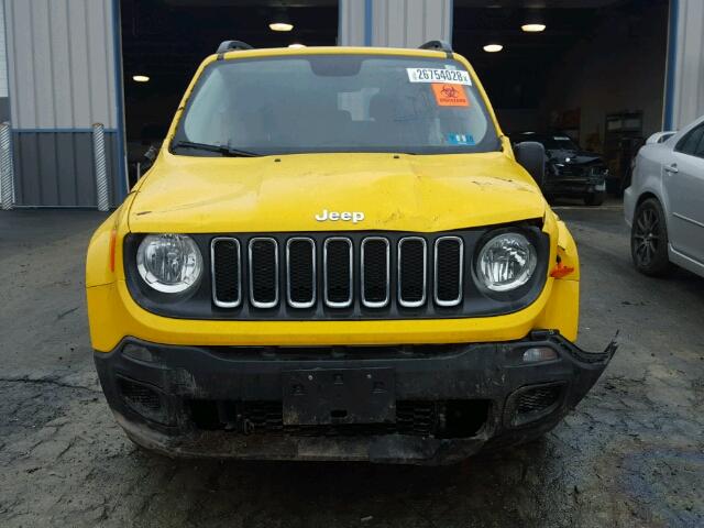 ZACCJBAB6HPF48001 - 2017 JEEP RENEGADE S YELLOW photo 9