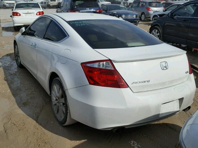 1HGCS22858A015350 - 2008 HONDA ACCORD EXL WHITE photo 3