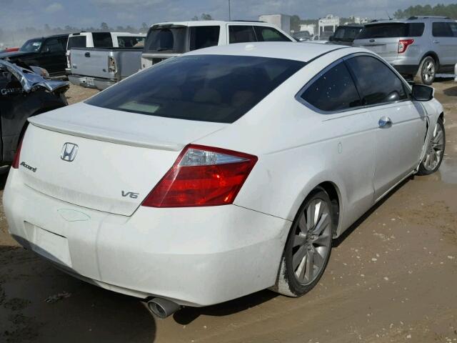 1HGCS22858A015350 - 2008 HONDA ACCORD EXL WHITE photo 4