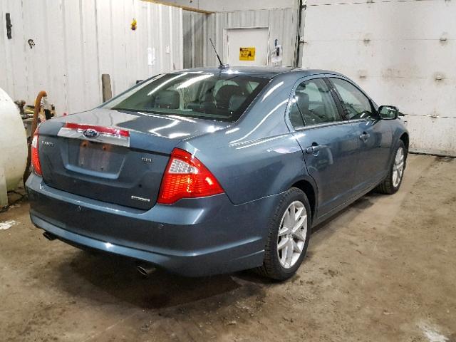 3FAHP0JG4CR359212 - 2012 FORD FUSION SEL BLUE photo 4