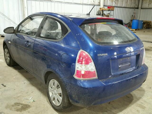 KMHCM36C77U033340 - 2007 HYUNDAI ACCENT GS BLUE photo 3