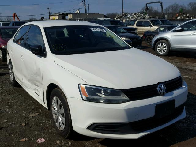 3VW2K7AJ0DM373817 - 2013 VOLKSWAGEN JETTA BASE WHITE photo 1