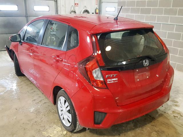 JHMGK5H57GS010351 - 2016 HONDA FIT LX RED photo 3