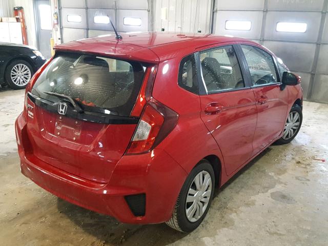 JHMGK5H57GS010351 - 2016 HONDA FIT LX RED photo 4