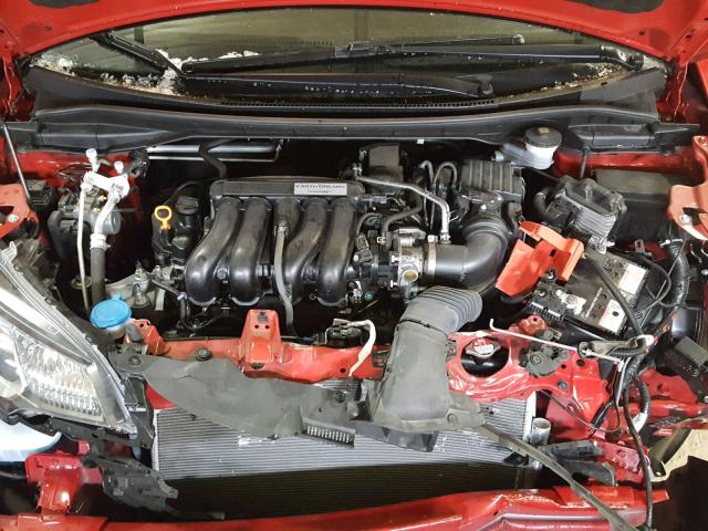 JHMGK5H57GS010351 - 2016 HONDA FIT LX أحمر صورة 7