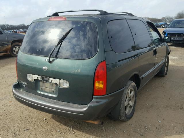 4N2XN11T2YD807815 - 2000 NISSAN QUEST SE GREEN photo 4