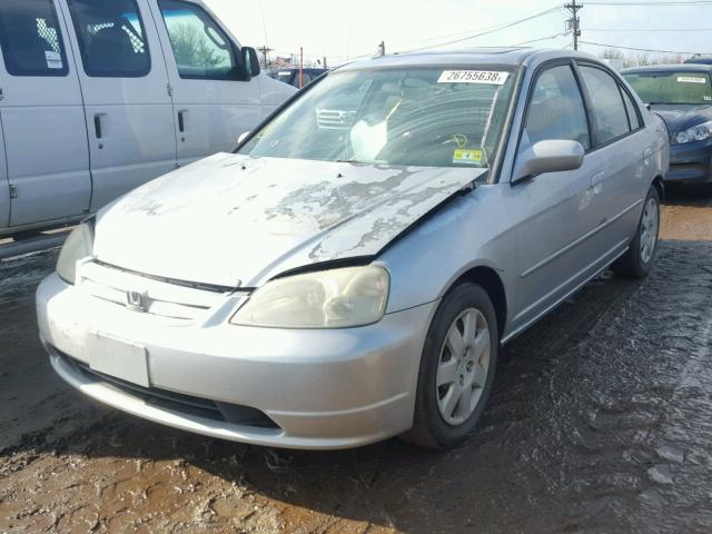 2HGES267X2H593740 - 2002 HONDA CIVIC EX ვერცხლისფერი ფოტო 2