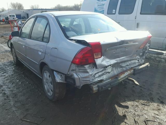 2HGES267X2H593740 - 2002 HONDA CIVIC EX ვერცხლისფერი ფოტო 3