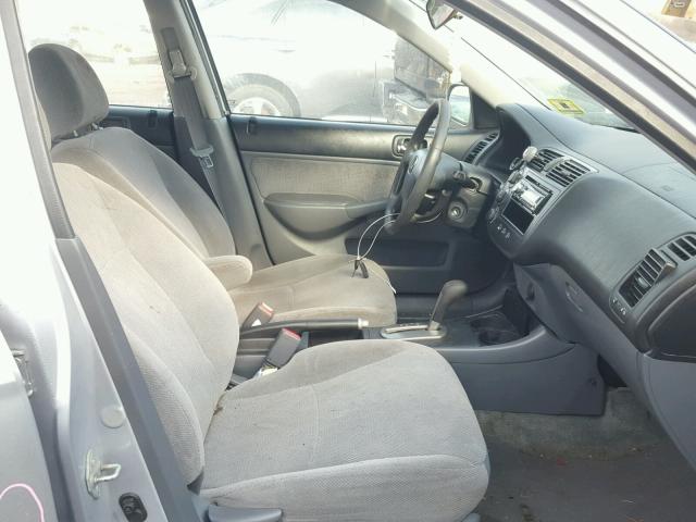 2HGES267X2H593740 - 2002 HONDA CIVIC EX ვერცხლისფერი ფოტო 5