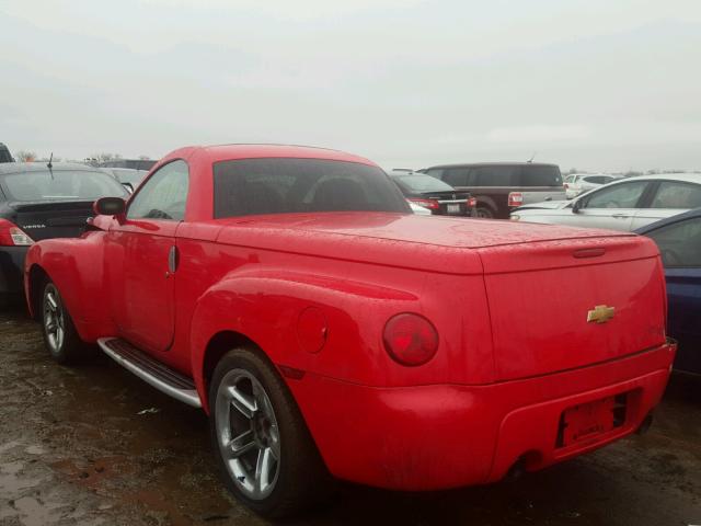 1GCES14P74B109076 - 2004 CHEVROLET SSR RED photo 3
