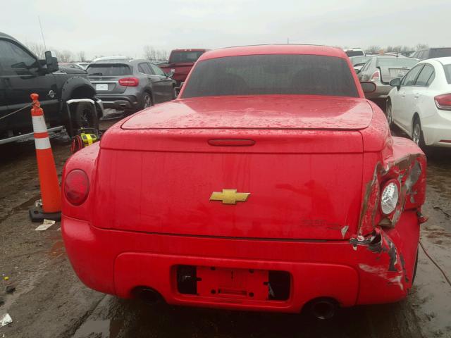 1GCES14P74B109076 - 2004 CHEVROLET SSR RED photo 6