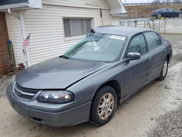 2G1WF52E049294910 - 2004 CHEVROLET IMPALA GRAY photo 2