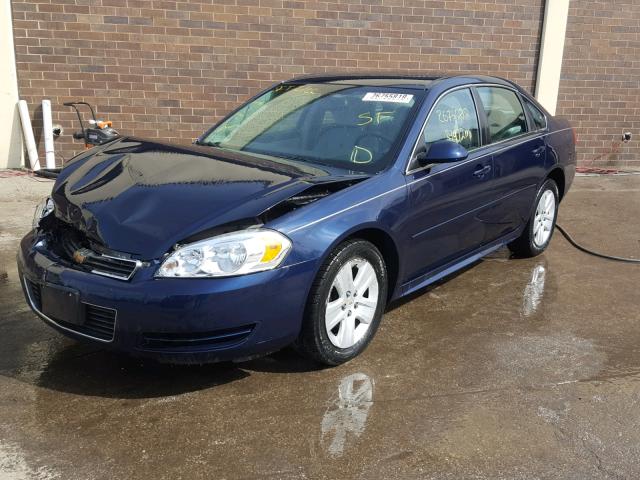 2G1WA5EK2A1230104 - 2010 CHEVROLET IMPALA LS BLUE photo 2