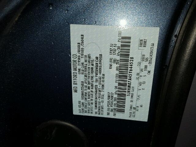 1LNHM87A45Y644528 - 2005 LINCOLN LS 蓝色 照片 10