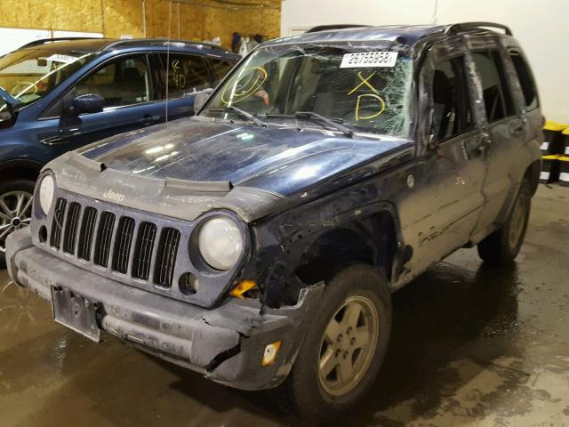 1J4GL48K07W675819 - 2007 JEEP LIBERTY SP BLUE photo 2