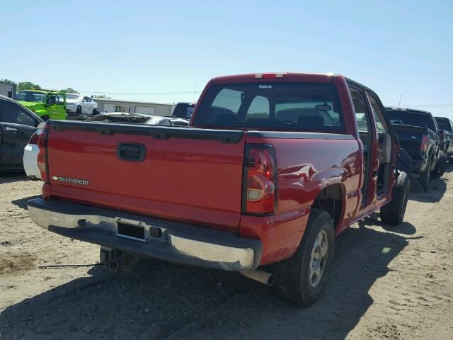 2GCEC13V561277623 - 2006 CHEVROLET SILVERADO RED photo 4