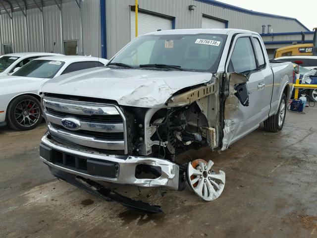 1FTEX1CP6GKE43395 - 2016 FORD F150 SUPER SILVER photo 2