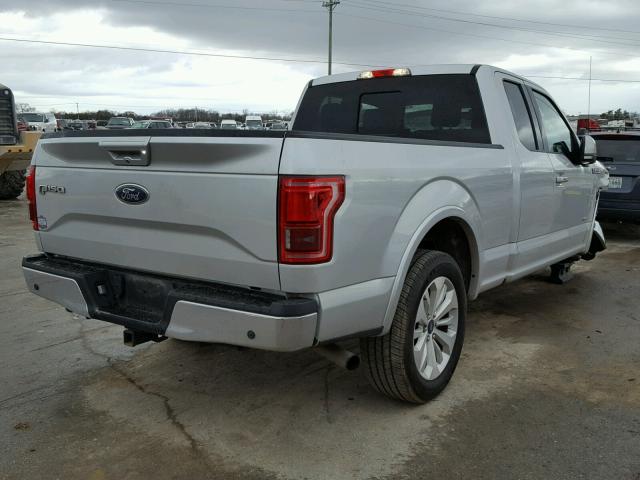 1FTEX1CP6GKE43395 - 2016 FORD F150 SUPER SILVER photo 4