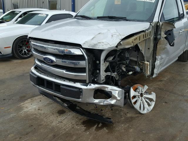 1FTEX1CP6GKE43395 - 2016 FORD F150 SUPER SILVER photo 9