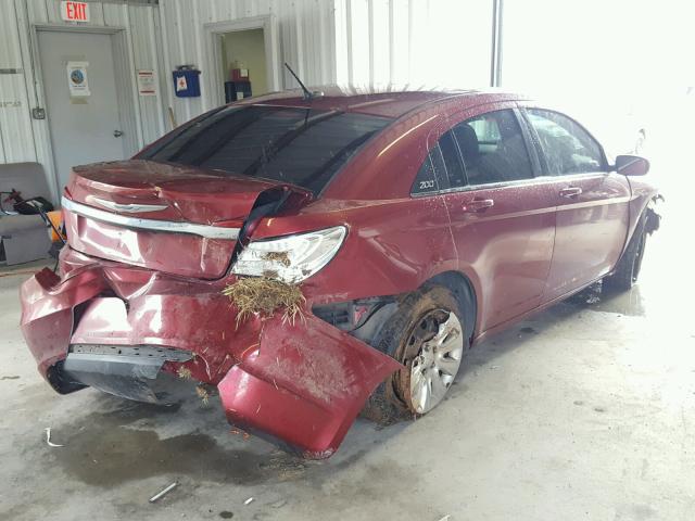 1C3CCBAB7CN292614 - 2012 CHRYSLER 200 LX MAROON photo 4