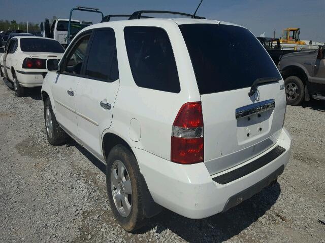 2HNYD18223H543508 - 2003 ACURA MDX WHITE photo 3