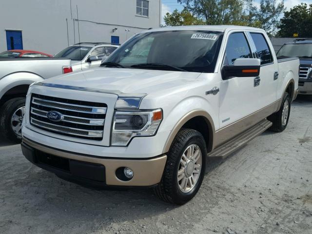 1FTFW1CTXEKD65611 - 2014 FORD F150 SUPER WHITE photo 2