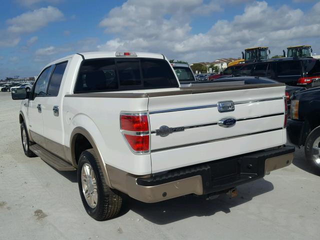 1FTFW1CTXEKD65611 - 2014 FORD F150 SUPER WHITE photo 3