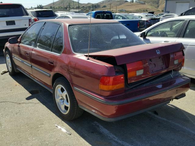 1HGCB7551PA043322 - 1993 HONDA ACCORD LX MAROON photo 3