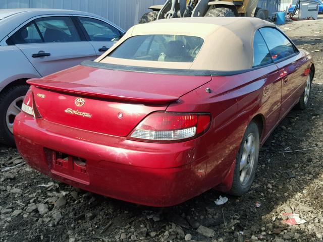 2T1FF22PX1C425909 - 2001 TOYOTA CAMRY SOLA RED photo 4