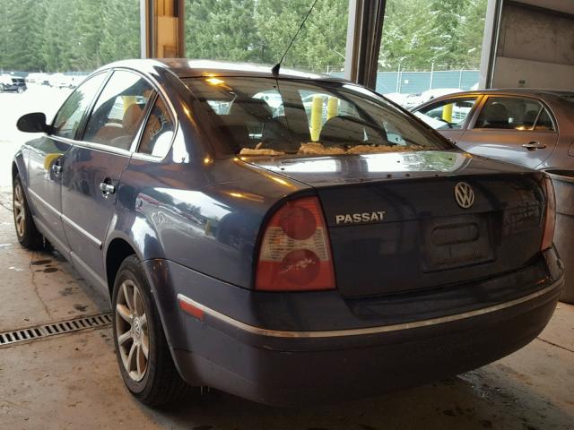 WVWPD63B74P201474 - 2004 VOLKSWAGEN PASSAT GLS BLUE photo 3