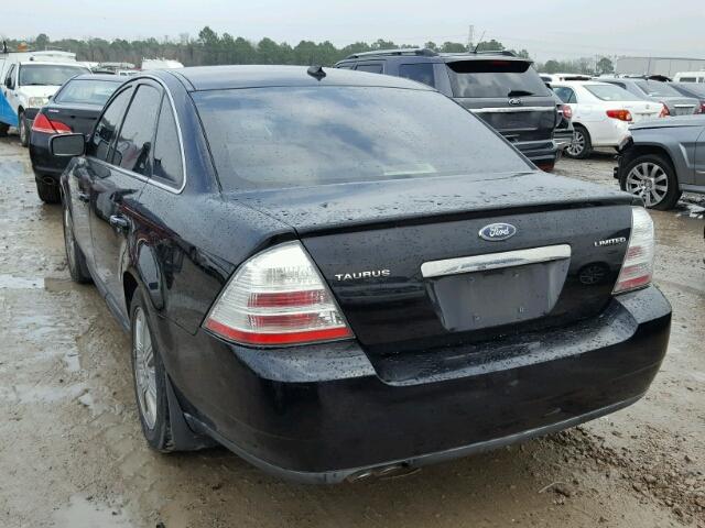 1FAHP25W18G176460 - 2008 FORD TAURUS LIM BLACK photo 3