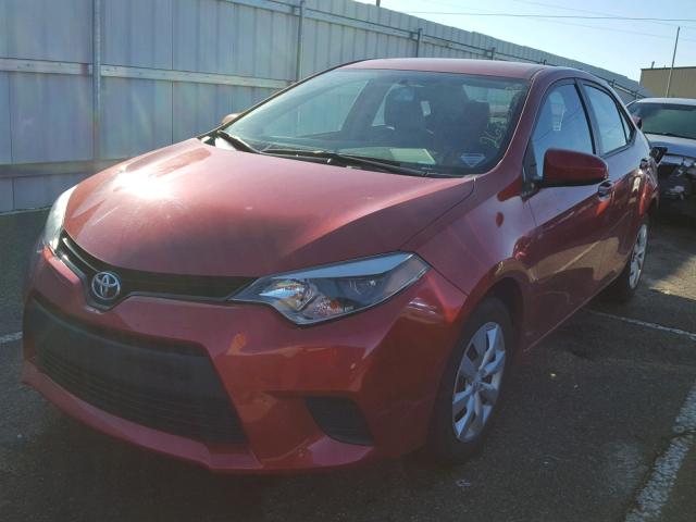 5YFBURHE5EP115658 - 2014 TOYOTA COROLLA L RED photo 2