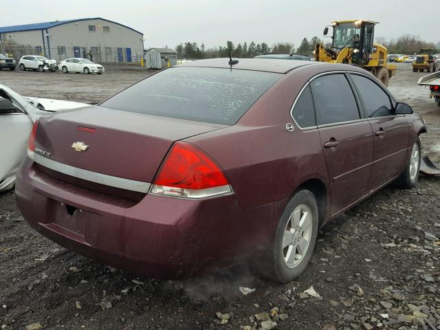 2G1WT58N979347480 - 2007 CHEVROLET IMPALA LT BURGUNDY photo 4