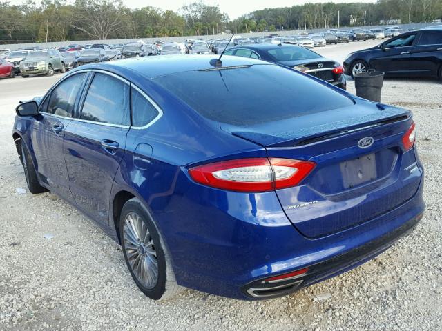 3FA6P0K91GR249439 - 2016 FORD FUSION TIT BLUE photo 3