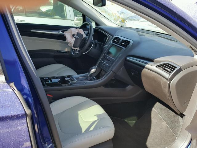 3FA6P0K91GR249439 - 2016 FORD FUSION TIT BLUE photo 5