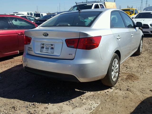 KNAFU4A20B5348230 - 2011 KIA FORTE EX SILVER photo 4