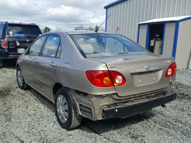 2T1BR32E34C260428 - 2004 TOYOTA COROLLA CE BEIGE photo 3