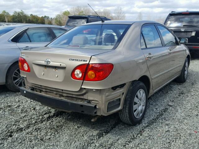 2T1BR32E34C260428 - 2004 TOYOTA COROLLA CE BEIGE photo 4