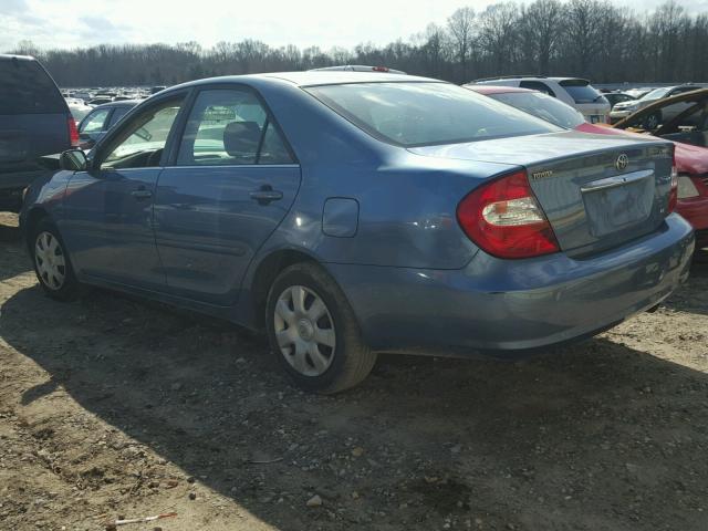 4T1BE32K93U734252 - 2003 TOYOTA CAMRY LE BLUE photo 3