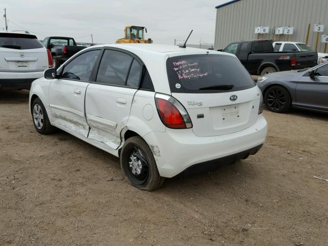 KNADH5A35A6659669 - 2010 KIA RIO LX WHITE photo 3