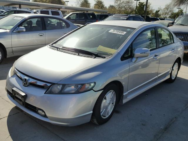 JHMFA36256S010858 - 2006 HONDA CIVIC HYBR SILVER photo 2