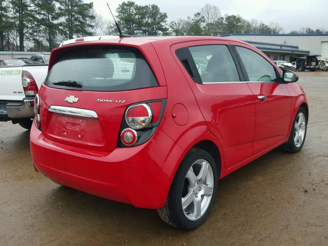 1G1JE6SHXC4169718 - 2012 CHEVROLET SONIC LTZ RED photo 4