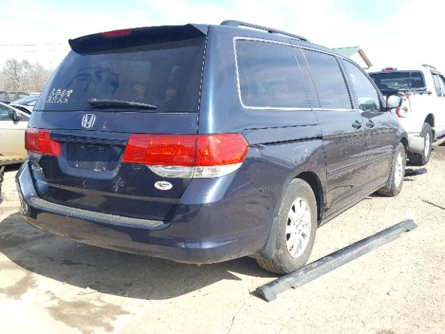 5FNRL3H71AB106414 - 2010 HONDA ODYSSEY EX BLUE photo 4