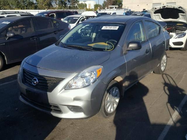 3N1CN7AP6EL816355 - 2014 NISSAN VERSA S SILVER photo 2