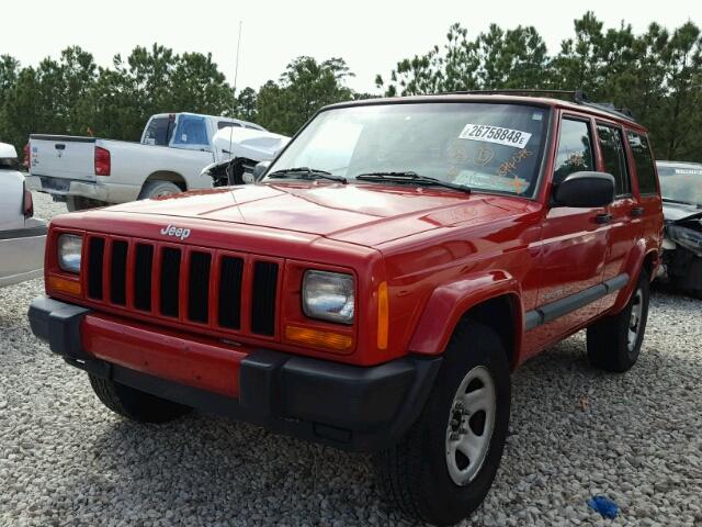 1J4FF68S1XL674078 - 1999 JEEP CHEROKEE S RED photo 2