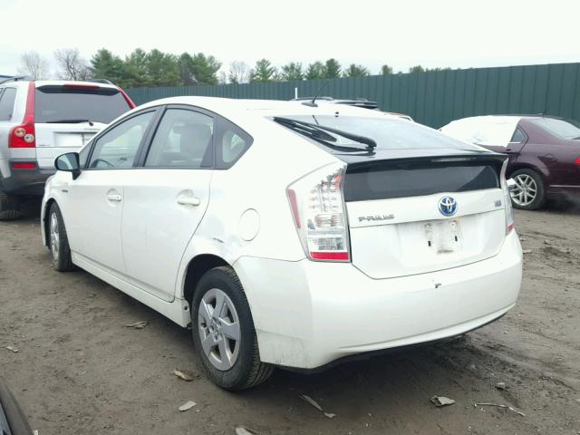 JTDKN3DU0A5181677 - 2010 TOYOTA PRIUS WHITE photo 3