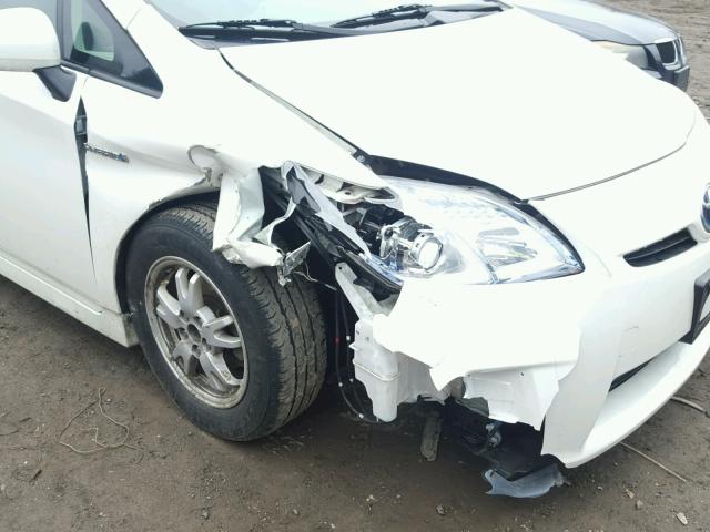 JTDKN3DU0A5181677 - 2010 TOYOTA PRIUS WHITE photo 9