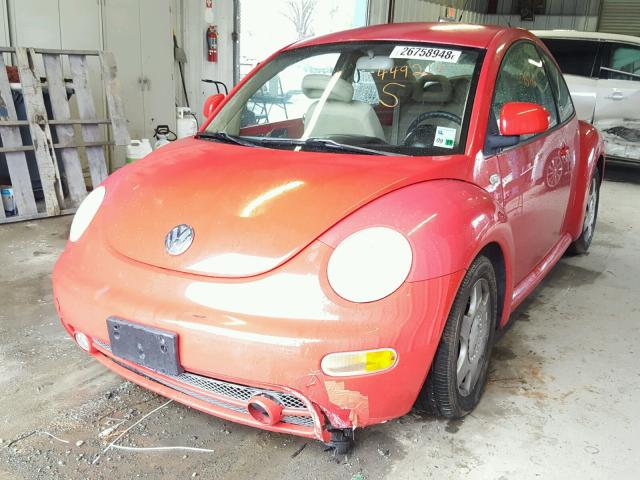 3VWCA21C7XM449212 - 1999 VOLKSWAGEN NEW BEETLE RED photo 2