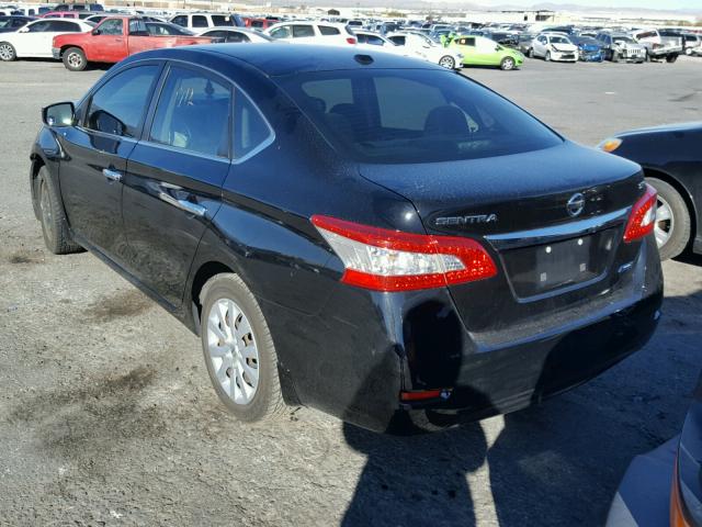 1N4AB7AP7DN907524 - 2013 NISSAN SENTRA S BLACK photo 3