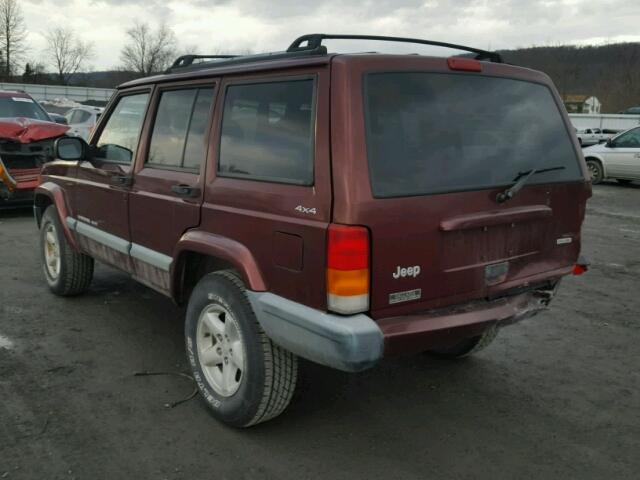 1J4FF48S9YL274131 - 2000 JEEP CHEROKEE S BURGUNDY photo 3